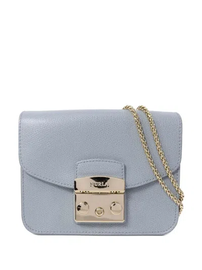 Pre-owned Furla Chain Crossbody Bag In Blue