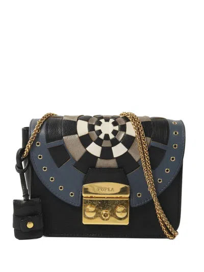 Pre-owned Furla Chain Shoulder Bag In Black