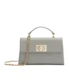 Shop Furla Chain Shoulder Bag In Gray