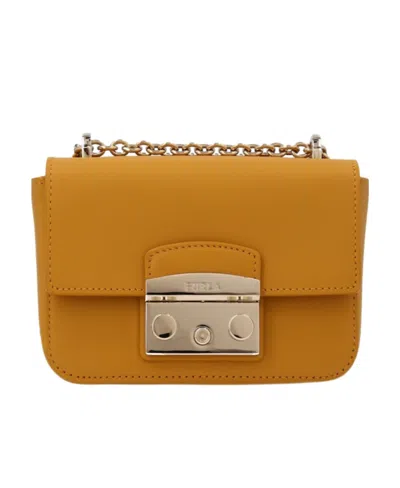 Furla Chain Shoulder Bag In Orange