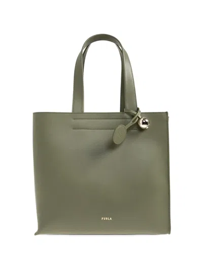 Furla Charm Strap Tote Bag In Green