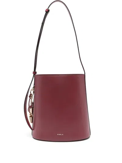 Furla Charms Bucket Bag In Red