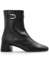 Furla Buckle-fastening Block-heel Boots In Black