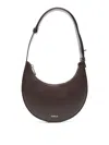 Furla Delizia Mini Hobo Bag In Chocolate Color Leather In Brown