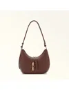 Furla Chocolate Drop S Leather Shoulder Bag In Brown