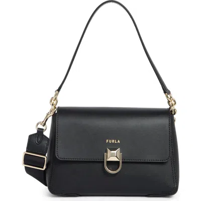 Furla Circe Small Leather Satchel In Black