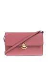 Furla Circular-clasp Leather Tote Bag In Pink