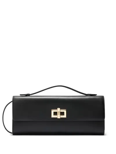 Furla Clara Leather Clutch Bag In Black
