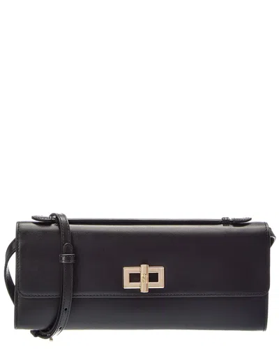 Furla Clara Leather Crossbody Clutch In Black