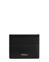 Furla Classic Leather Card Case In Black