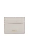 Furla Classic Leather Card Case In White
