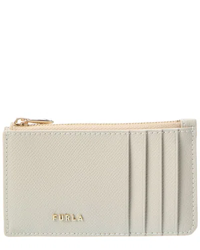 Furla Classic Leather Card Case In White