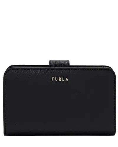 Furla Classic Leather Compact Wallet In Brown
