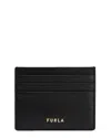 Furla Classic Leather Credit Card Holder In Black