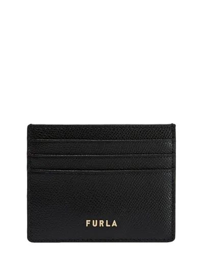 Furla Classic Leather Credit Card Holder In Black