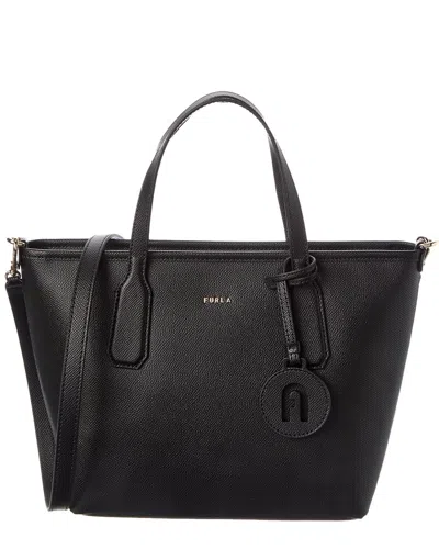 Furla Classic Leather Tote In Black