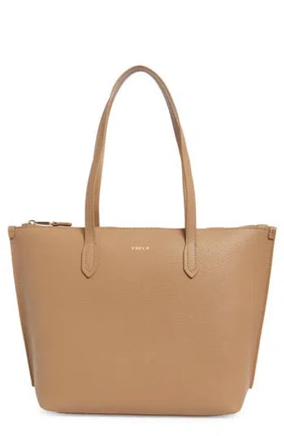 Furla Classic Medium Leather Tote In Brown