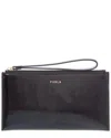 Furla Classic Xl Leather Envelope In Black