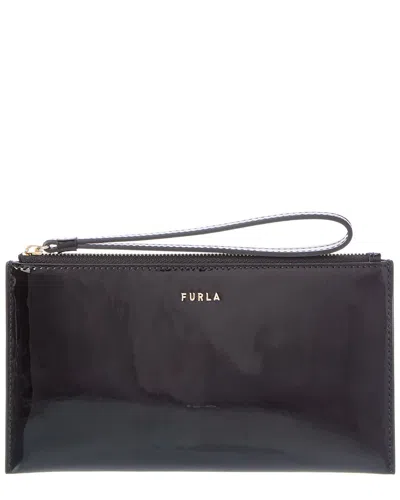 Furla Classic Xl Leather Envelope In Black