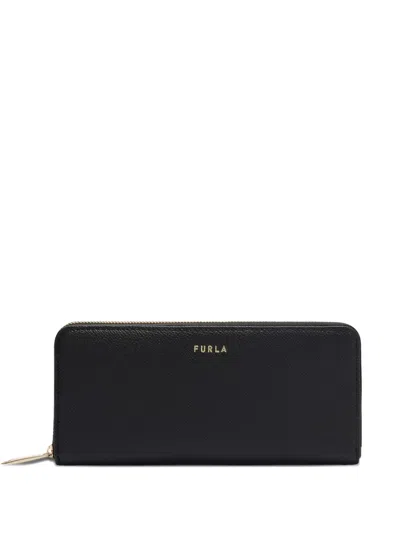 Furla Classic Zip-around Wallet In Black