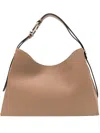 Furla Light Brown Textured Leather Shoulder Bag