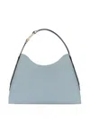 Furla Cloud Leather Shoulder Bag With Adjustable Strap In Blue