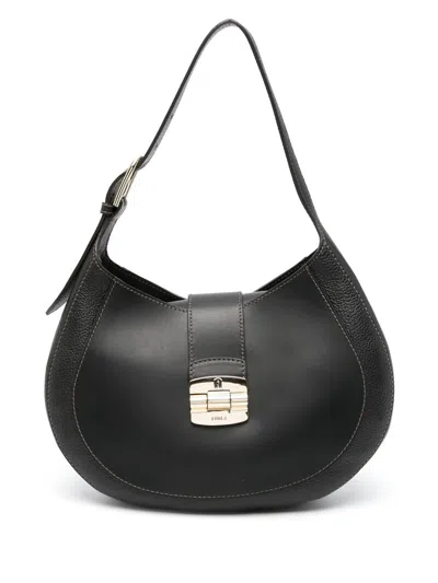 Furla Club 2 M Hobo Woman Handbag Black Size - Leather
