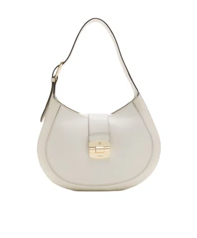 Furla Club 2 Shoulder Bag In White