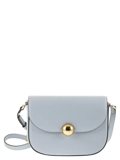 Furla Compact Saddle Design Shoulder Bag With Iconic Logo In Blue