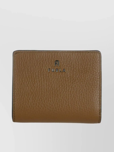 FURLA COMPACT TEXTURED LEATHER BIFOLD WALLET