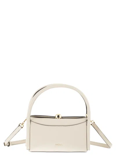 Furla Contemporary Mini Satchel With Unique Sfera Hardware In Neutral