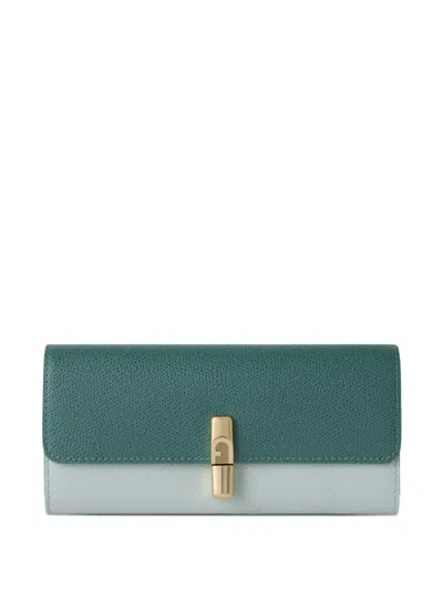 Furla Continental Leather Wallet In Blue