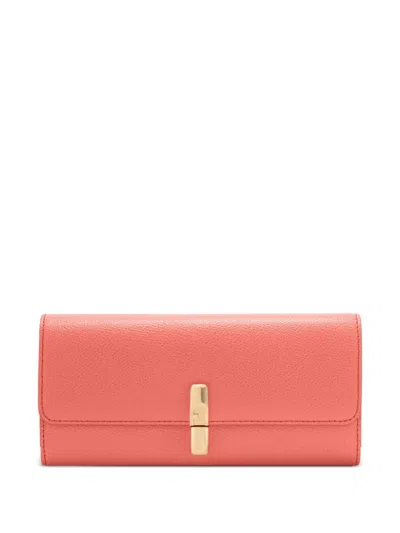 Furla Continental Logo-plaque Leather Wallet In Pink