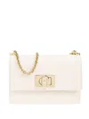 Furla Cream Foldover Top Bag With Twist-lock Closure In Multi