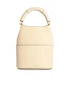 Furla Cream Leather Sfera Mini Bucket Bag In Nude