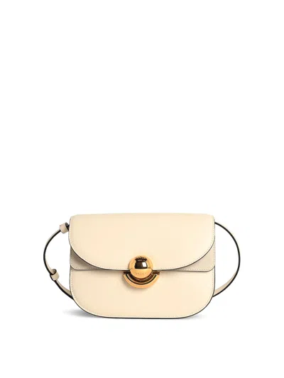 Furla Cream Leather  Mini Crossbody Bag In White