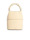 Furla Cream Leather Sfera Mini Bucket Bag In Nude