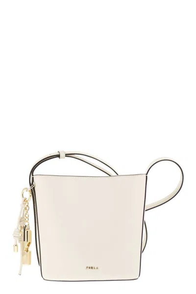 Furla Cream White Adjustable Strap Bag