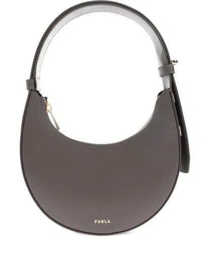 Furla Crescent Top-handle Bag In Gray