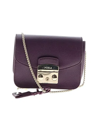 Pre-owned Furla Crossbody Bag In Purple
