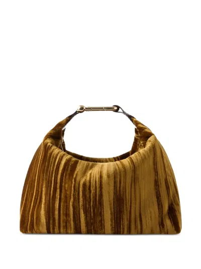 Furla Crushed-velvet Clutch Bag In Blue