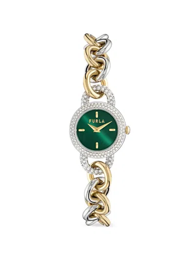 Furla Crystal 34mm Watch In Green