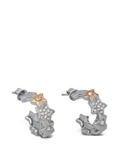 Furla Crystal-embellished Star Earrings In Metallic