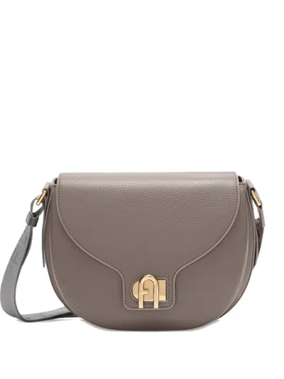 Furla Curved-flap Leather Shoulder Bag