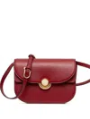 Furla Curved-flap Leather Shoulder Bag In Red