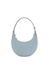 Furla Curved Light Blue Shoulder Bag In Blue