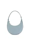 Furla Curved Light Blue Shoulder Bag In Blue