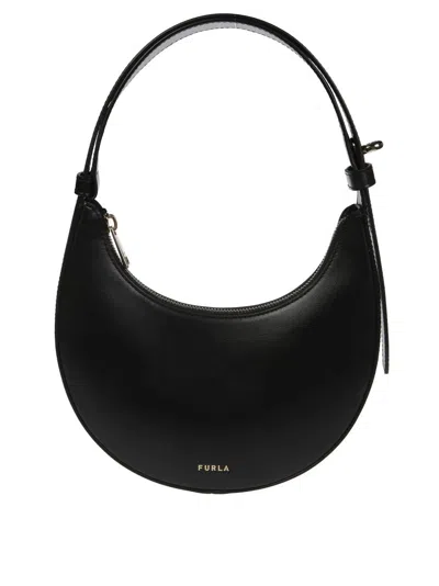 Furla Curved Silhouette Mini Shoulder Bag In Black