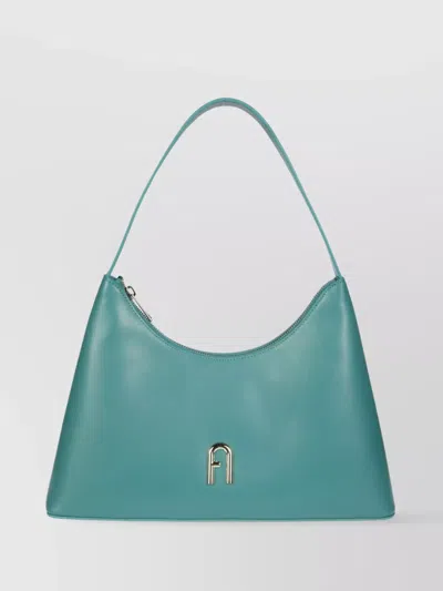 FURLA CURVED TOP HANDLE STRUCTURED SHAPE SHOULDER BAG
