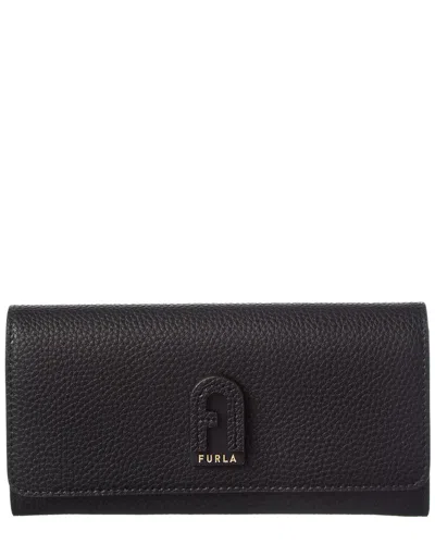 Furla Dafne Leather Wallet In Black